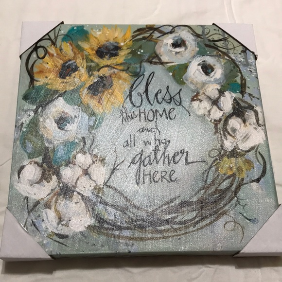 Bless this Home 14” x 14” Canvas - Picture 1 of 11